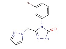 4-(3-bromophenyl)-5-(1H-pyrazol-1-ylmethyl)-2,4-dihydro-3H-1,2,4-triazol-3-one