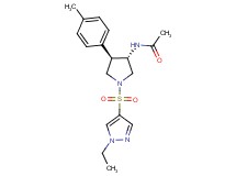 N-[(3S*,4R*)-1-[(1-ethyl-1H-pyrazol-4-yl)sulfonyl]-4-(4-methylphenyl)-3-pyrrolidinyl]acetamide