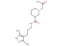 1-(2-amino-2-oxoethyl)-N-[3-(3,5-dimethyl-1H-pyrazol-4-yl)propyl]piperidine-3-carboxamide