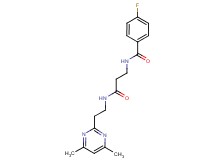 N-(3-{[2-(4,6-dimethylpyrimidin-2-yl)ethyl]amino}-3-oxopropyl)-4-fluorobenzamide