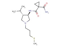 N~1~-{rel-(3R,4S)-4-isopropyl-1-[3-(methylthio)propyl]-3-pyrrolidinyl}-1,1-cyclopropanedicarboxamide hydrochloride