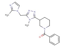 1-benzoyl-3-{4-methyl-5-[(2-methyl-1H-imidazol-1-yl)methyl]-4H-1,2,4-triazol-3-yl}piperidine