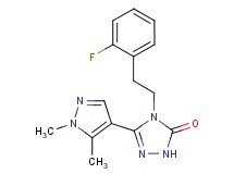 5-(1,5-dimethyl-1H-pyrazol-4-yl)-4-[2-(2-fluorophenyl)ethyl]-2,4-dihydro-3H-1,2,4-triazol-3-one