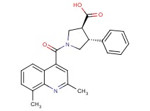 (3S*,4R*)-1-[(2,8-dimethylquinolin-4-yl)carbonyl]-4-phenylpyrrolidine-3-carboxylic acid