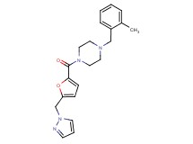 1-(2-methylbenzyl)-4-[5-(1H-pyrazol-1-ylmethyl)-2-furoyl]piperazine