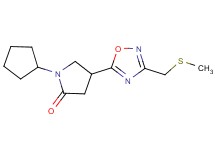 1-cyclopentyl-4-{3-[(methylthio)methyl]-1,2,4-oxadiazol-5-yl}-2-pyrrolidinone