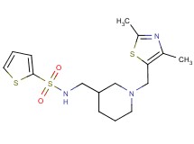 N-({1-[(2,4-dimethyl-1,3-thiazol-5-yl)methyl]piperidin-3-yl}methyl)thiophene-2-sulfonamide