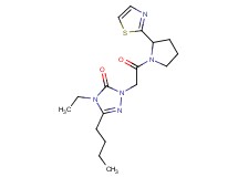 5-butyl-4-ethyl-2-{2-oxo-2-[2-(1,3-thiazol-2-yl)-1-pyrrolidinyl]ethyl}-2,4-dihydro-3H-1,2,4-triazol-3-one