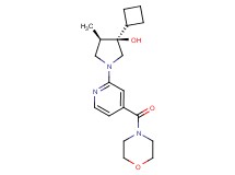 (3R*,4R*)-3-cyclobutyl-4-methyl-1-[4-(4-morpholinylcarbonyl)-2-pyridinyl]-3-pyrrolidinol