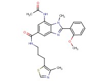 7-(acetylamino)-2-(2-methoxyphenyl)-1-methyl-N-[3-(4-methyl-1,3-thiazol-5-yl)propyl]-1H-benzimidazole-5-carboxamide