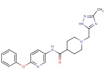 1-[(3-methyl-1H-1,2,4-triazol-5-yl)methyl]-N-(6-phenoxypyridin-3-yl)piperidine-4-carboxamide