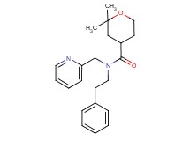 2,2-dimethyl-N-(2-phenylethyl)-N-(pyridin-2-ylmethyl)tetrahydro-2H-pyran-4-carboxamide