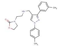 3-[2-({[3-(3-methylphenyl)-1-(4-methylphenyl)-1H-pyrazol-4-yl]methyl}amino)ethyl]-1,3-oxazolidin-2-one