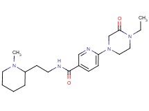 6-(4-ethyl-3-oxopiperazin-1-yl)-N-[2-(1-methylpiperidin-2-yl)ethyl]nicotinamide