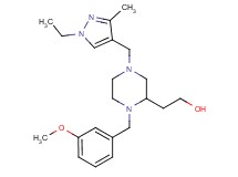 2-[4-[(1-ethyl-3-methyl-1H-pyrazol-4-yl)methyl]-1-(3-methoxybenzyl)-2-piperazinyl]ethanol