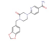6-[4-(1,3-benzodioxol-5-ylmethyl)-3-oxo-1-piperazinyl]nicotinamide