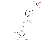 3-(3-hydroxy-3-methylbutyl)-N-[2-(3,4,5-trimethyl-1H-pyrazol-1-yl)ethyl]benzamide