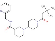 1'-(3,3-dimethylbutanoyl)-N-(pyridin-2-ylmethyl)-1,4'-bipiperidine-3-carboxamide