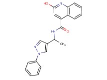 2-hydroxy-N-[1-(1-phenyl-1H-pyrazol-4-yl)ethyl]-4-quinolinecarboxamide