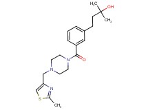 2-methyl-4-[3-({4-[(2-methyl-1,3-thiazol-4-yl)methyl]-1-piperazinyl}carbonyl)phenyl]-2-butanol