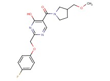 2-[(4-fluorophenoxy)methyl]-5-{[3-(methoxymethyl)pyrrolidin-1-yl]carbonyl}pyrimidin-4-ol