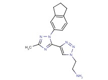 (2-{4-[1-(2,3-dihydro-1H-inden-5-yl)-3-methyl-1H-1,2,4-triazol-5-yl]-1H-1,2,3-triazol-1-yl}ethyl)amine hydrochloride
