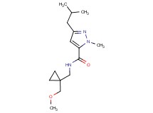 3-isobutyl-N-{[1-(methoxymethyl)cyclopropyl]methyl}-1-methyl-1H-pyrazole-5-carboxamide