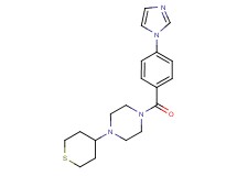 1-[4-(1H-imidazol-1-yl)benzoyl]-4-(tetrahydro-2H-thiopyran-4-yl)piperazine
