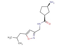 (1S*,3R*)-3-amino-N-[(5-isobutyl-3-isoxazolyl)methyl]cyclopentanecarboxamide