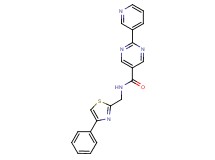 N-[(4-phenyl-1,3-thiazol-2-yl)methyl]-2-(3-pyridinyl)-5-pyrimidinecarboxamide