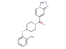 7-({4-[(2-methylphenyl)thio]piperidin-1-yl}carbonyl)[1,2,4]triazolo[4,3-a]pyridine