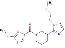 3-[1-(2-methoxyethyl)-1H-imidazol-2-yl]-1-{[2-(methylthio)-1,3-thiazol-4-yl]carbonyl}piperidine