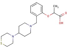 2-{2-[(4-thiomorpholin-4-ylpiperidin-1-yl)methyl]phenoxy}propanoic acid