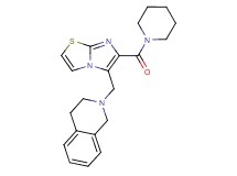 2-{[6-(1-piperidinylcarbonyl)imidazo[2,1-b][1,3]thiazol-5-yl]methyl}-1,2,3,4-tetrahydroisoquinoline