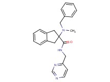 2-[benzyl(methyl)amino]-N-(4-pyrimidinylmethyl)-2-indanecarboxamide