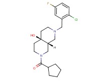 (4aR*,8aR*)-2-(2-chloro-5-fluorobenzyl)-7-(cyclopentylcarbonyl)octahydro-2,7-naphthyridin-4a(2H)-ol