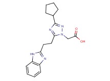 {5-[2-(1H-benzimidazol-2-yl)ethyl]-3-cyclopentyl-1H-1,2,4-triazol-1-yl}acetic acid