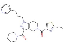 5-[(2-methyl-1,3-thiazol-4-yl)carbonyl]-3-(1-piperidinylcarbonyl)-1-[3-(3-pyridinyl)propyl]-4,5,6,7-tetrahydro-1H-pyrazolo[4,3-c]pyridine