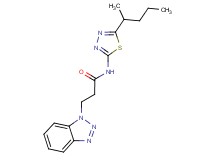 3-(1H-1,2,3-benzotriazol-1-yl)-N-[5-(1-methylbutyl)-1,3,4-thiadiazol-2-yl]propanamide