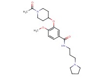 3-[(1-acetyl-4-piperidinyl)oxy]-4-methoxy-N-[3-(1-pyrrolidinyl)propyl]benzamide