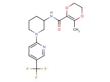 3-methyl-N-{1-[5-(trifluoromethyl)-2-pyridinyl]-3-piperidinyl}-5,6-dihydro-1,4-dioxine-2-carboxamide