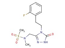 N-({4-[2-(2-fluorophenyl)ethyl]-5-oxo-4,5-dihydro-1H-1,2,4-triazol-3-yl}methyl)-N-methylmethanesulfonamide