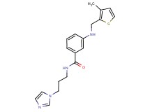 N-[3-(1H-imidazol-1-yl)propyl]-3-{[(3-methyl-2-thienyl)methyl]amino}benzamide
