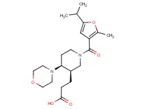 3-[(3R*,4S*)-1-(5-isopropyl-2-methyl-3-furoyl)-4-morpholin-4-ylpiperidin-3-yl]propanoic acid