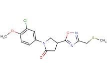 1-(3-chloro-4-methoxyphenyl)-4-{3-[(methylthio)methyl]-1,2,4-oxadiazol-5-yl}-2-pyrrolidinone