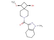 (1R*,3S*)-3-methoxy-7-[(1-methyl-4,5,6,7-tetrahydro-1H-indazol-3-yl)carbonyl]-7-azaspiro[3.5]nonan-1-ol