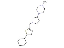 1-{1-[(5-cyclohexyl-2-thienyl)methyl]pyrrolidin-3-yl}-4-methylpiperazine