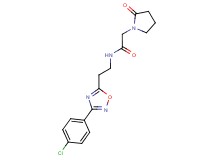 N-{2-[3-(4-chlorophenyl)-1,2,4-oxadiazol-5-yl]ethyl}-2-(2-oxo-1-pyrrolidinyl)acetamide