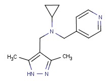 N-[(3,5-dimethyl-1H-pyrazol-4-yl)methyl]-N-(pyridin-4-ylmethyl)cyclopropanamine