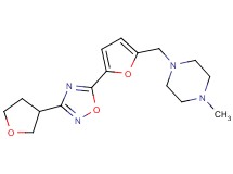 1-methyl-4-({5-[3-(tetrahydrofuran-3-yl)-1,2,4-oxadiazol-5-yl]-2-furyl}methyl)piperazine